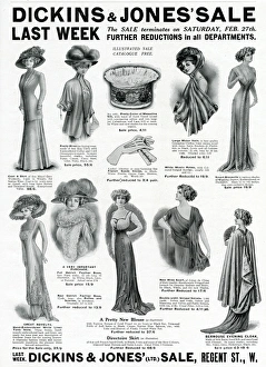 Images Dated 17th October 2017: Advert for Dickins & Jones clothing winter sale 1909