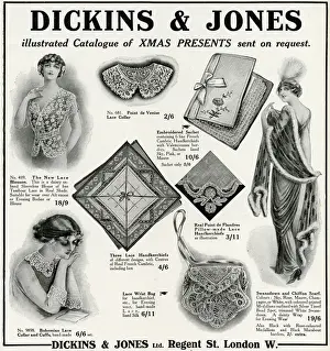 Bohemian Prints: Advert for Dickins & Jones lace items 1912