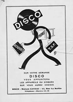 Advert for Disco, 1931, Paris