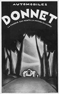 Advert for Donnet automobiles, 1920s, Paris