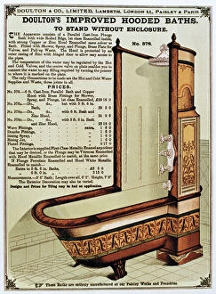 Price Collection: Advert, Doultons improved hooded baths