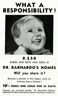Donations Gallery: Advert for Dr. Barnardos homes 1941