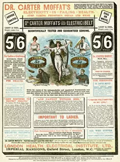 Images Dated 19th July 2017: Advert for Dr Carter Moffats, Electric Belt 1892