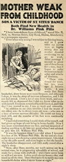 Exhausted Collection: Advertisement, Dr Williams pink pills for pale people