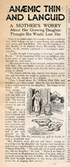 Advertisement, Dr Williams pink pills for pale people