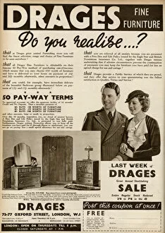 Coupon Collection: Advert for Drages bedroom furniture 1937