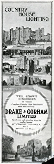 Images Dated 30th April 2017: Advert for Drake & Gorham electric lighting 1914
