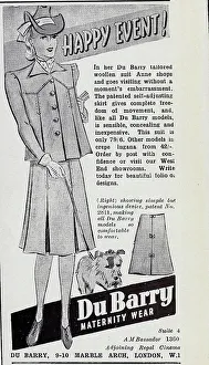 Maternity Prints: Advert for Du Barry maternity wear