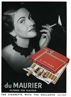 Images Dated 20th November 2015: Advert for Du Maurier cigarettes 1951
