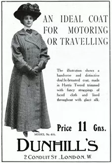 Images Dated 17th October 2017: Advert for Dunhills Harris Tweed coat 1909