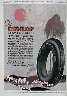 Judged Prints: Advertisement for Dunlop low pressure tyres