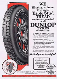Tyre Prints: Advert for Dunlop tyres, 1926