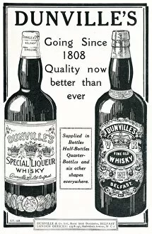 Liqueur Collection: Advert for Dunvilles - Crowned King of Irish Whiskies 1924
