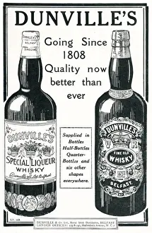 Spirit Prints: Advert for Dunvilles - Crowned King of Irish Whiskies 1924