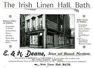Advert for E. & H. Deane, The Irish Linen Hall, Bath