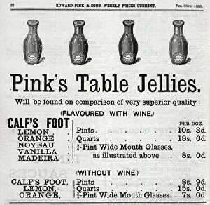 Vanilla Gallery: Advert, Edward Pinks Table Jellies