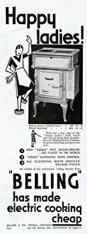 Images Dated 25th May 2012: Advert for electric cookers by Belling 1931