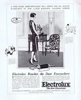 Advert for Electrolux vacuum cleaner, 1925
