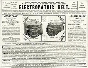 Pall Prints: Advert for Electropathic Belt 1882