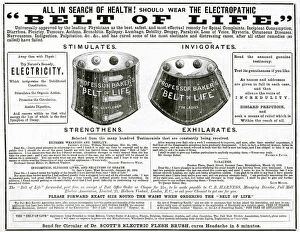 Claims Gallery: Advert for Electropathic Belt of Life 1882