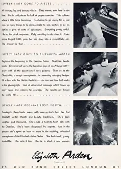 Advertisement for Elizabeth Arden claiming to turn an appearance gone to pieces into