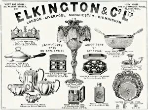 Rings Gallery: Advert for Elkington & Co Victorian items 1895