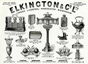 Images Dated 16th October 2017: Advert for Elkington & Co Victorian items 1896