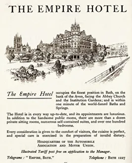 Images Dated 5th November 2019: Advert, The Empire Hotel, Bath