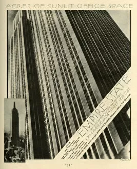 Advert, Empire State Building, New York City, USA