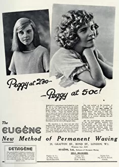 Styling Collection: Advert for Eugene permanant hair waving 1922