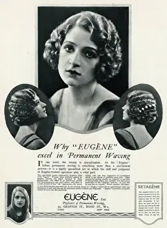 Advert for Eugene permanant hair waving 1923