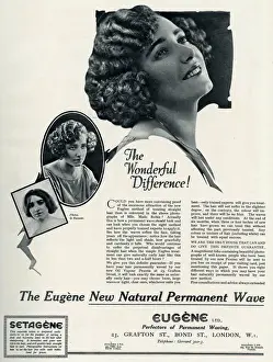 Advert for Eugene permanant hair waving 1923