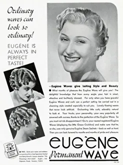 Images Dated 29th January 2018: Advert for Eugene permanent wavy hair 1937