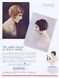 Eugene Gallery: Advert for Eugene wavy hair, 1925
