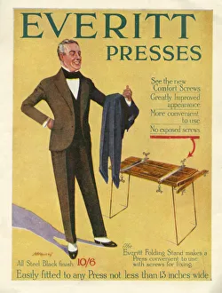 Dapper Collection: Advertisement for Everitt trouser presses complete with new comfort screws