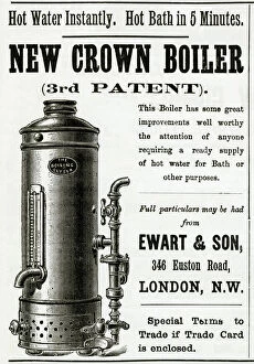 Ewart Collection: Advert for Ewart & Son boiler 1888