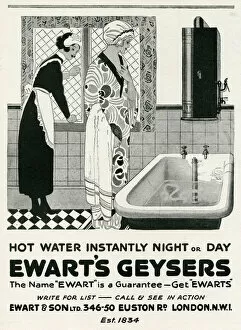 Images Dated 15th August 2015: Advert for Ewarts Geysers 1923