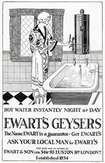 Twenty Prints: Advert for Ewart's Geysers 1924
