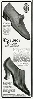 Buckle Prints: Advert for Excelsior ladies footwear 1922