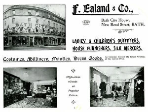 Outfitters Collection: Advert for F. Ealand & Co, Clothing and Millinery, Bath