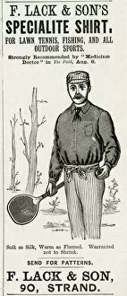 Shirts Gallery: Advert for F. Lack & Sons specialties sports wear 1888