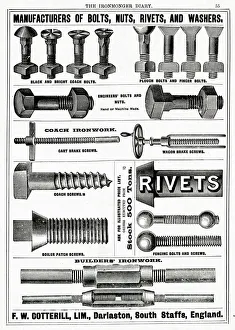 Nuts Gallery: Advert, F W Cotterill, Darlaston, Staffordshire