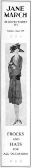 Images Dated 4th March 2016: Advert for the fashion house of Jane March, London, 1926