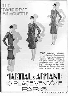 Images Dated 22nd January 2016: Advert for the fashion house of Martial & Armand, Paris, 192