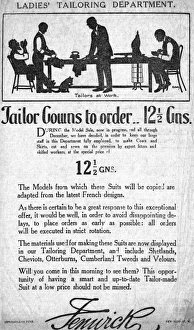 Pressing Gallery: Advertisement for Fenwick tailoring