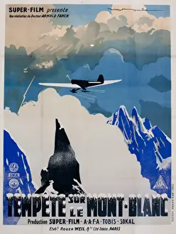Mont Prints: Advertisement for a film, Tempete sur le Mont-Blanc