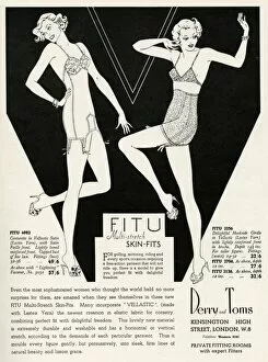 Girdles Gallery: Advert for FITU muti-stretch skin- fits underwear 1935