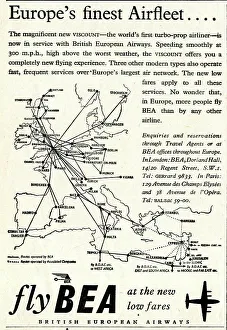 Advert, Fly BEA, British European Airways