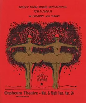 Performers Collection: Advertising flyer for the Dolly Sisters in Sitting Pretty