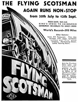 Images Dated 2nd March 2016: Ad for the Flying Scotsman